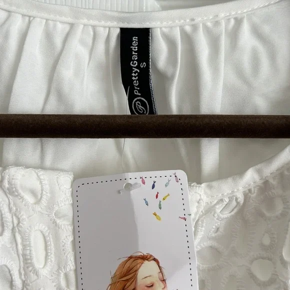 Pretty Garden Women Dress White Size S - Picture 5 of 10